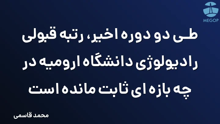 طی دو دوره اخیر، رتبه قبولی رادیولوژی دانشگاه ارومیه در چه بازه ای ثابت مانده است