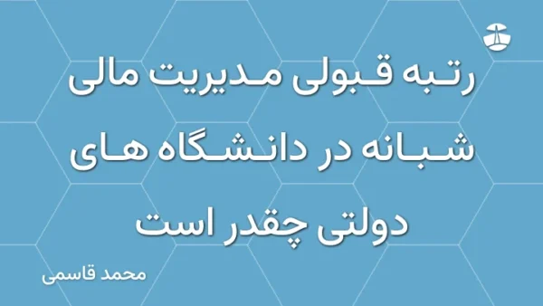 رتبه قبولی مدیریت مالی شبانه در دانشگاه های دولتی چقدر است