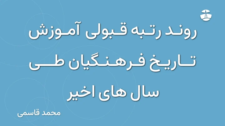 روند رتبه قبولی آموزش تاریخ فرهنگیان طی سال های اخیر