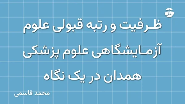 ظرفیت و رتبه قبولی علوم آزمایشگاهی علوم پزشکی همدان در یک نگاه